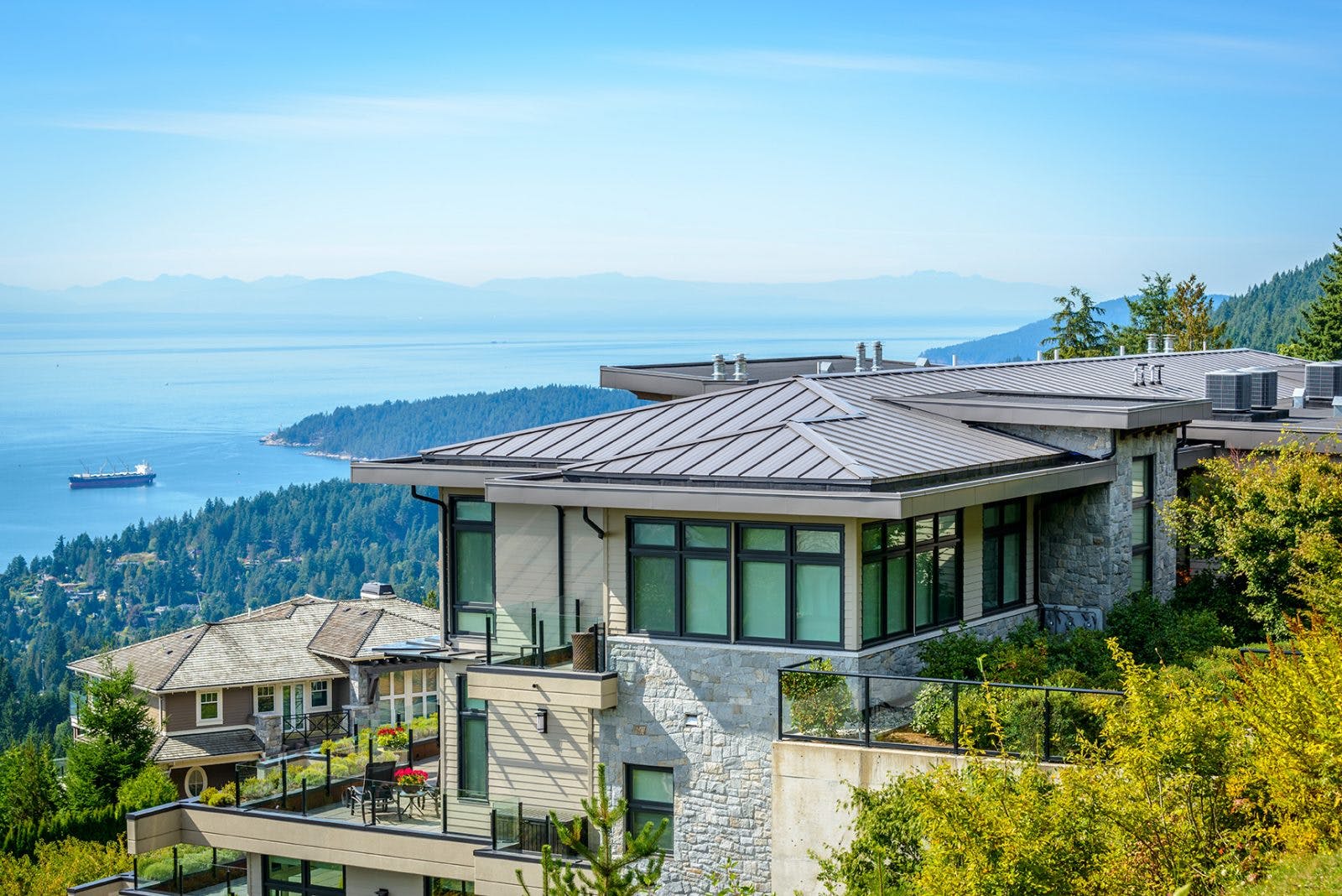 Luxury house with ocean view in Vancouver, Canada.