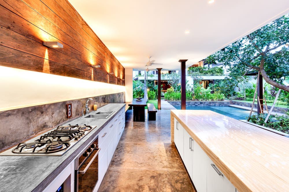 outdoor luxury kitchen area