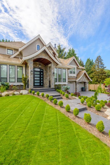 Luxury house at sunny day in Calgary